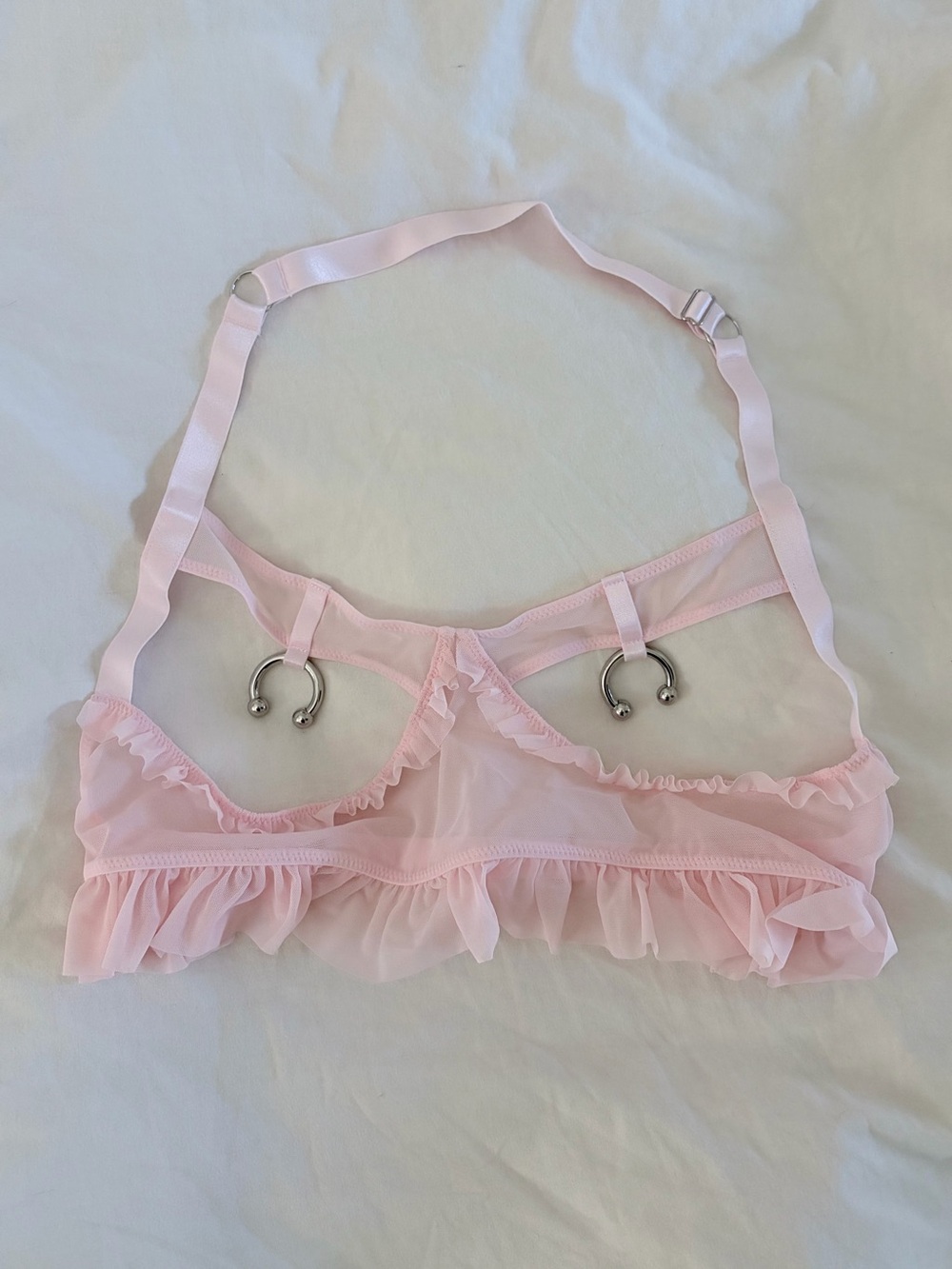 the end label cutout piercing bra